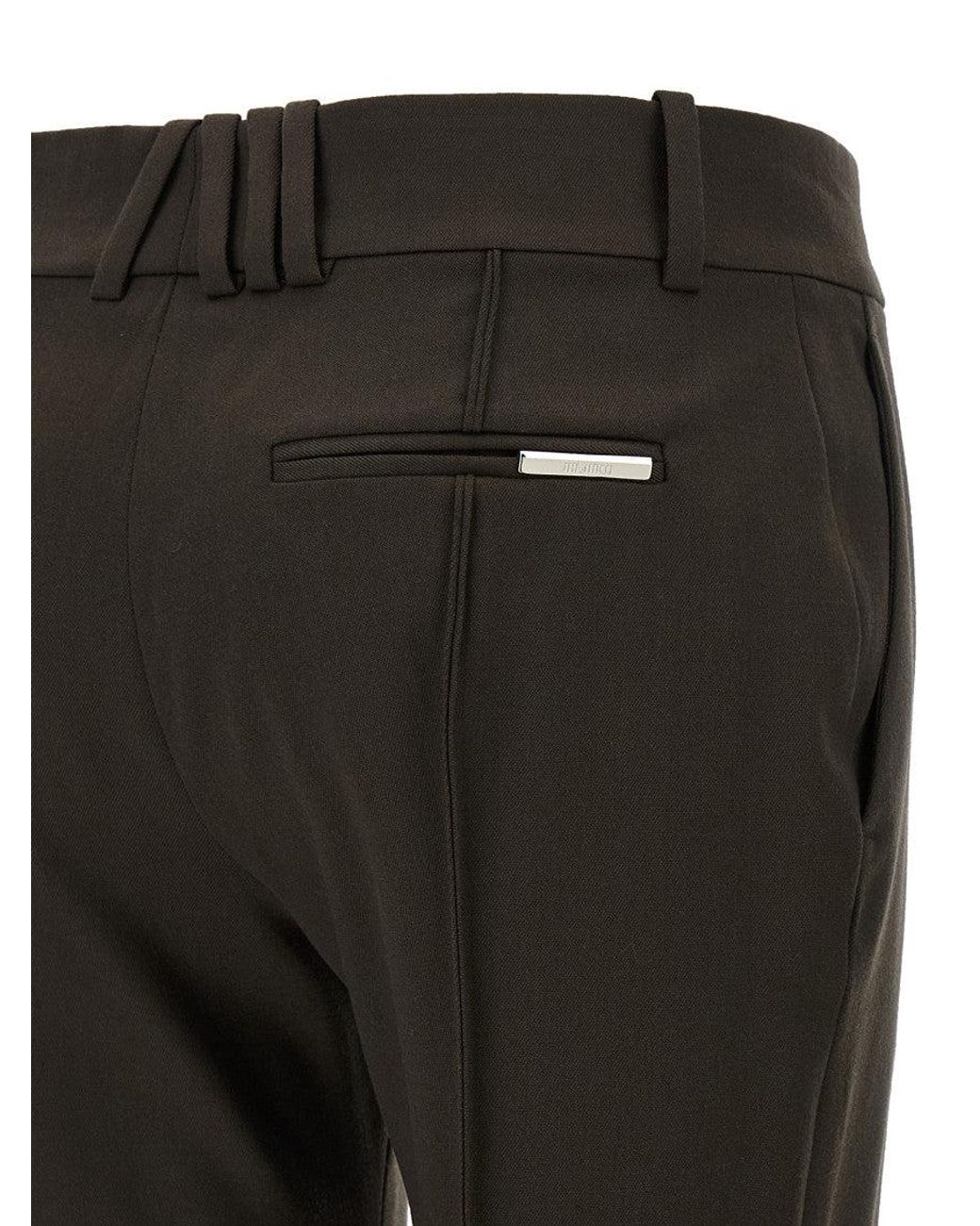 The Attico Black Cropped Flared Trousers