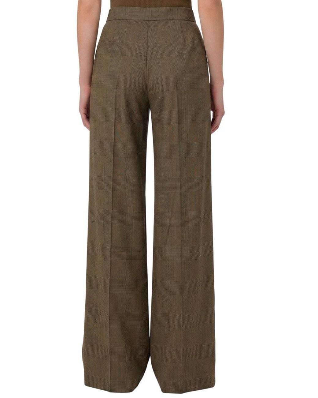 Max Mara Brown Regular Flared Pant
