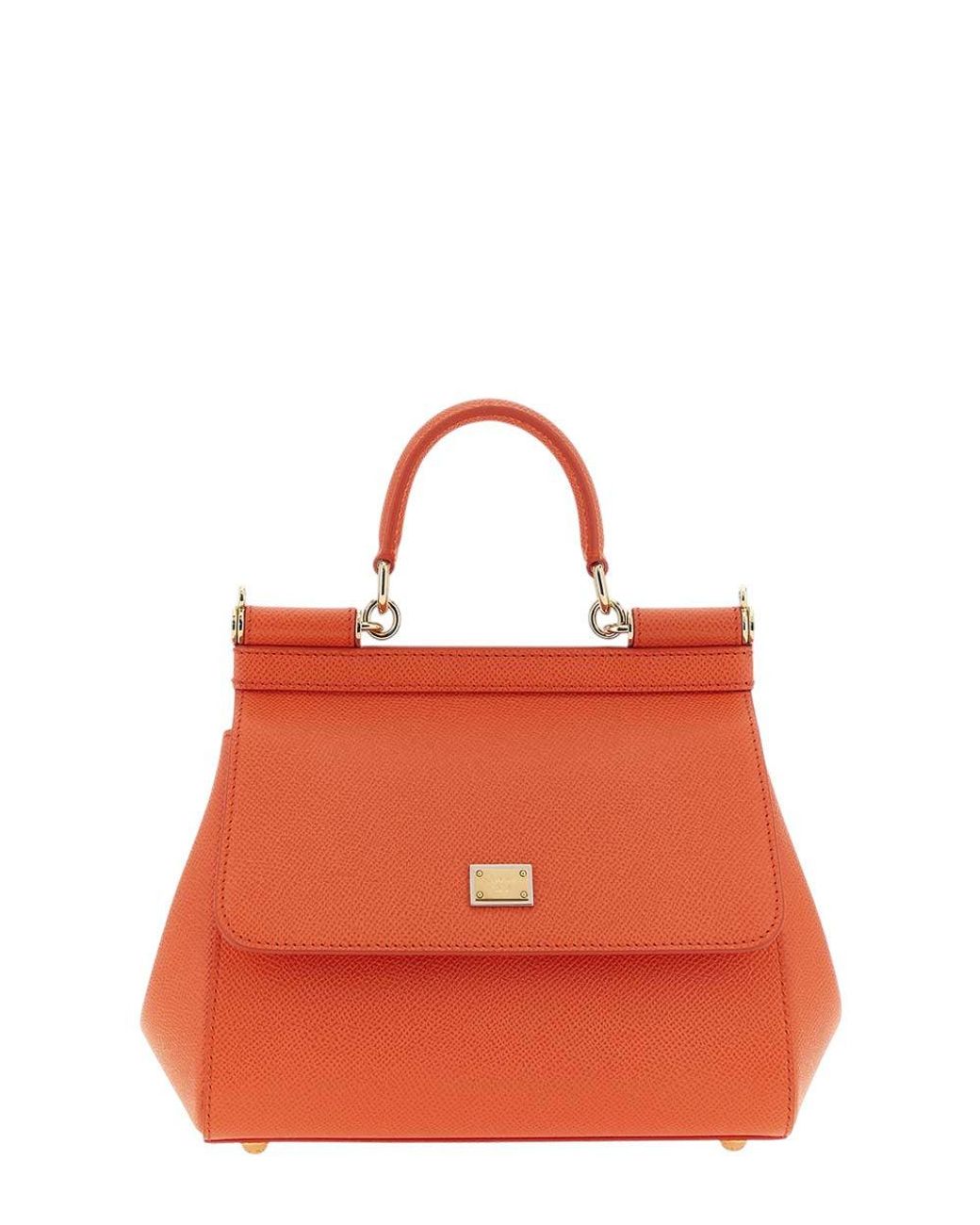 Dolce & Gabbana Red Sicily Medium Satchel