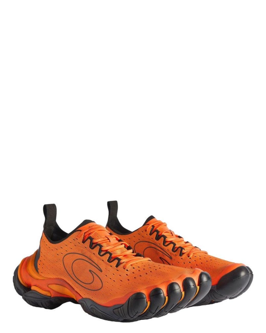 Balenciaga Orange Solid Runner Sneakers for men