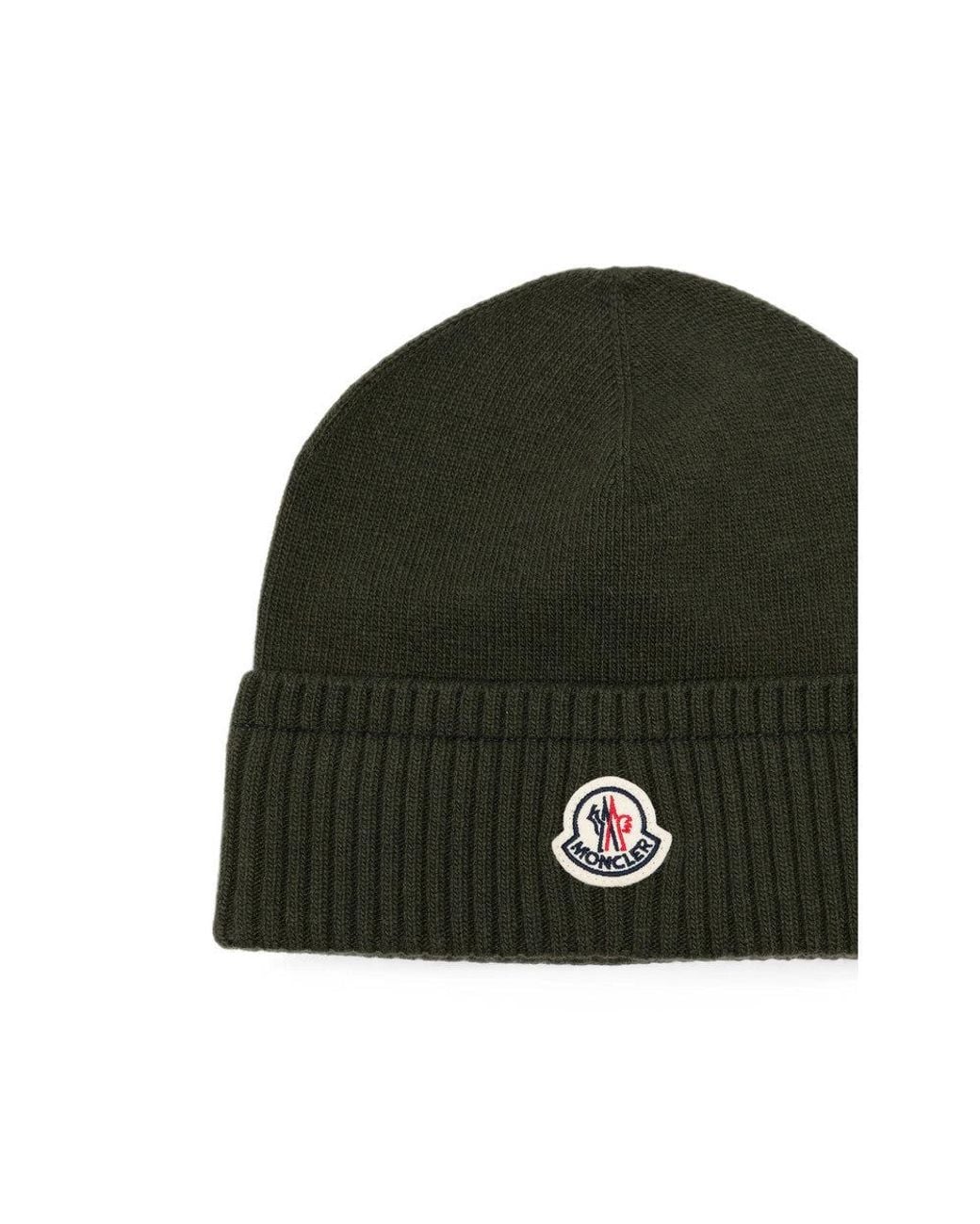 Moncler Green Dark Logo Beanies Cap for men