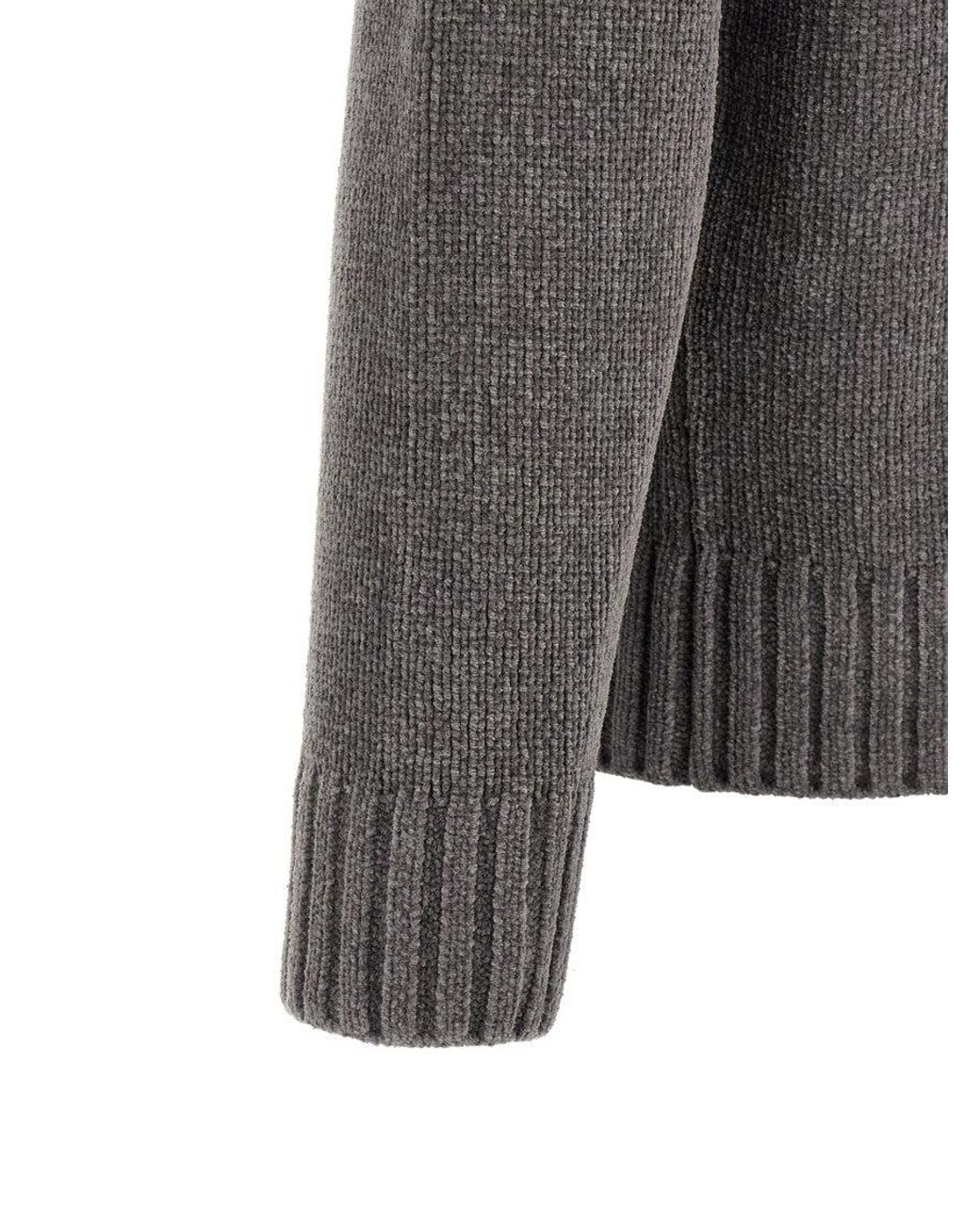 Stone Island Gray Dark Knitted Sweater for men