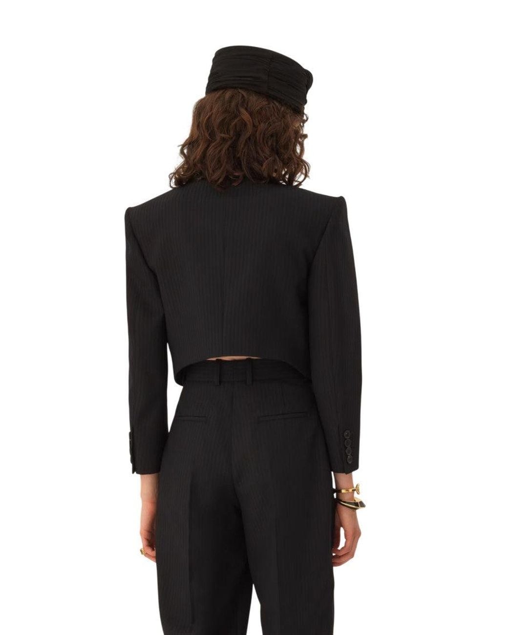 Chloé Blue Mini Tailored Dancer Jacket With Decorative Chest Pocket