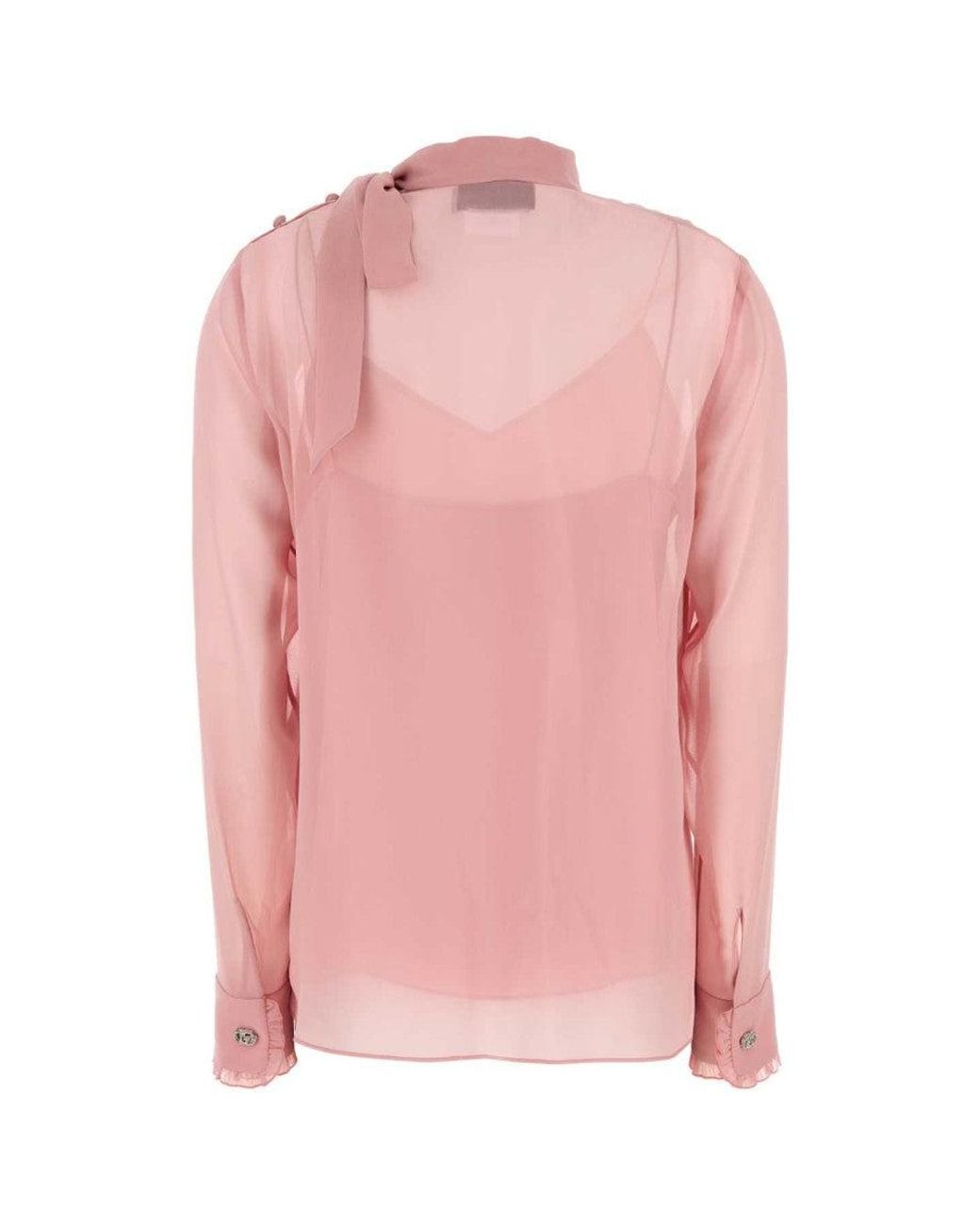 Gucci Pink Light Crepe Blouse