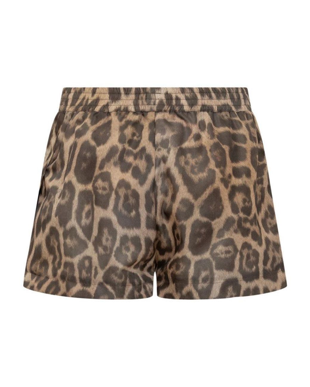 Stella McCartney Brown Leopard Print Shorts