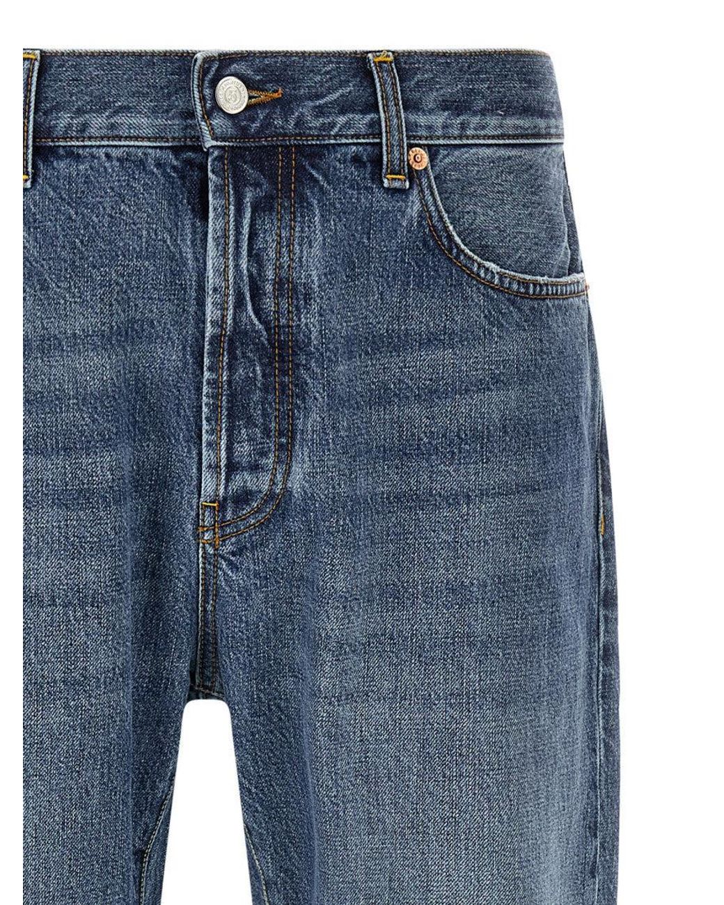 Department 5 Blue Relaxed Mid Rise Jeans for men