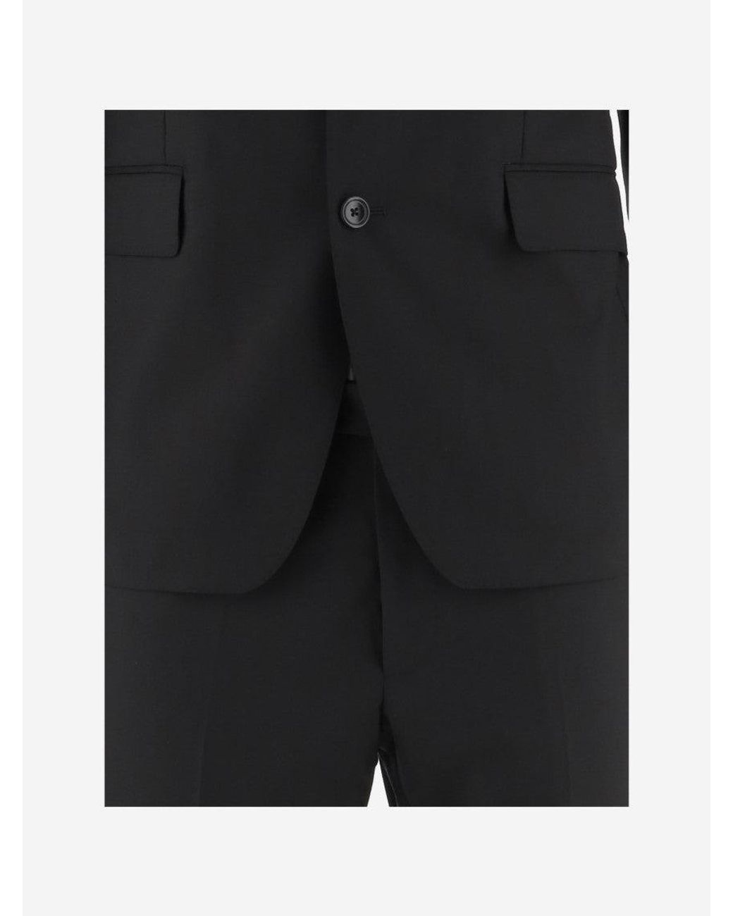 Tagliatore Black Wool Suit for men