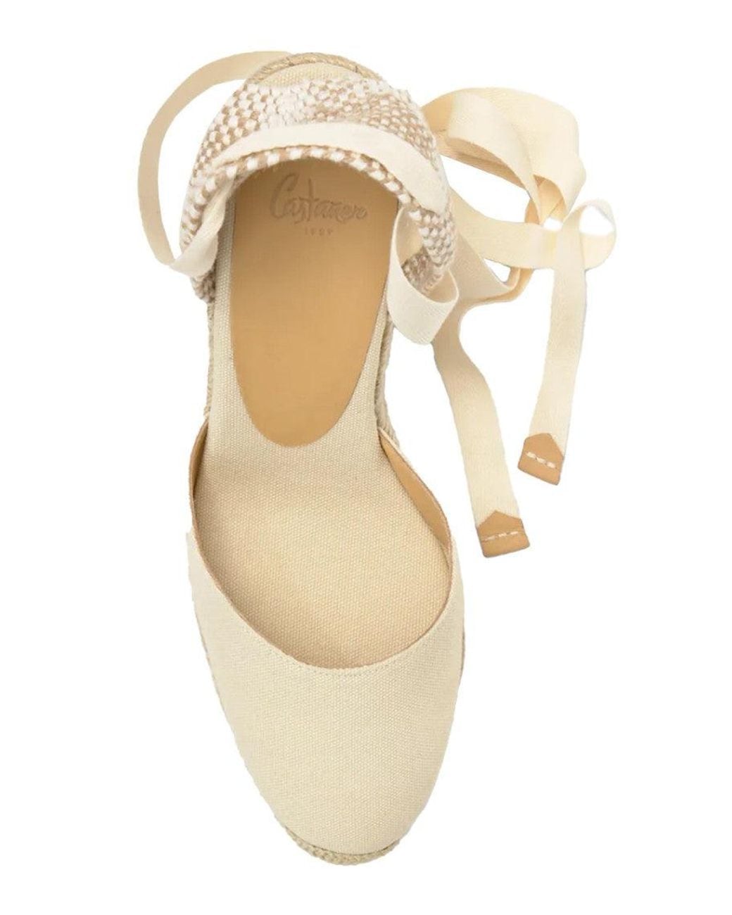 Castaner Natural Off Woven Espadrilles Wedges