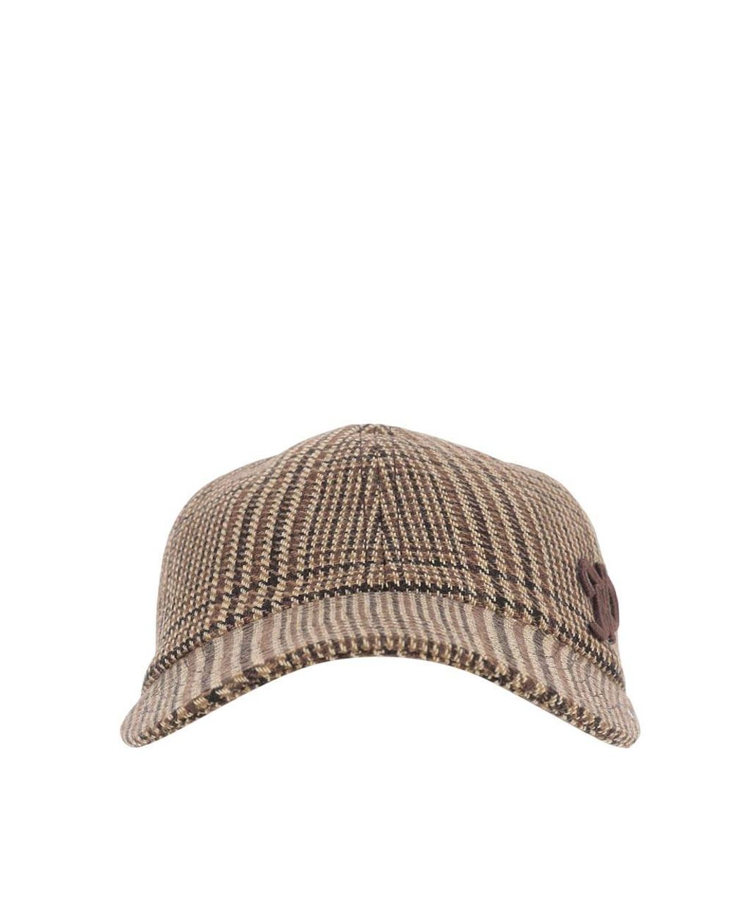 Patou Brown Check Baseball Cap