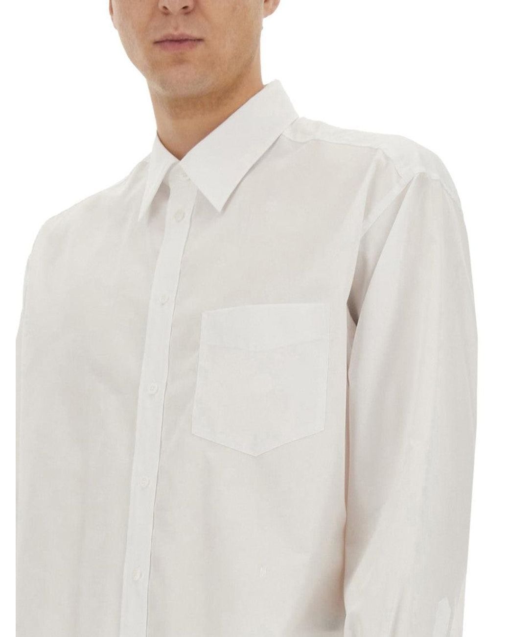 Moschino White Regular Graphic Shirt for men