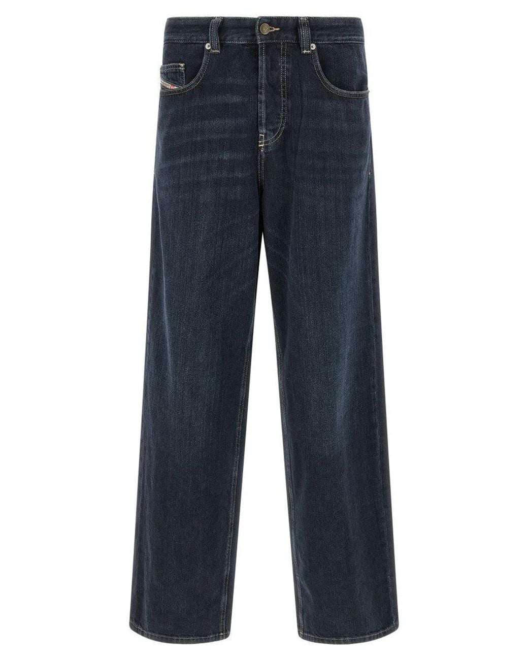 DIESEL Blue Dark Relaxed Jeans for men