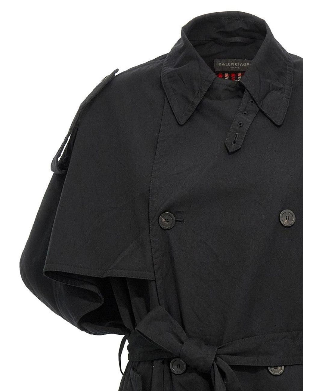 Balenciaga Black Stole Coat
