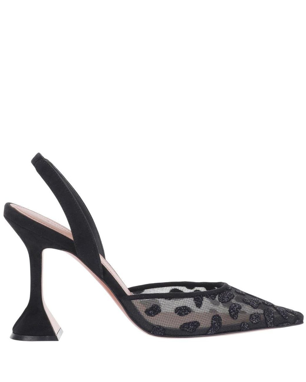 AMINA MUADDI Black Slingback Pumps