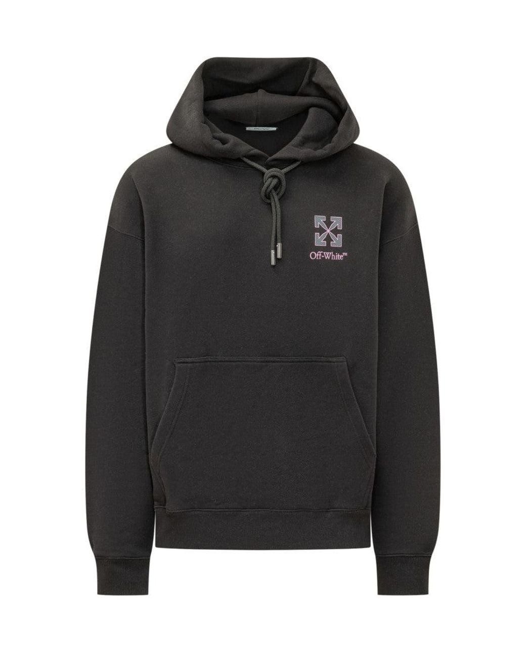 Off-White c/o Virgil Abloh Black Logo Relaxed Hoodie for men
