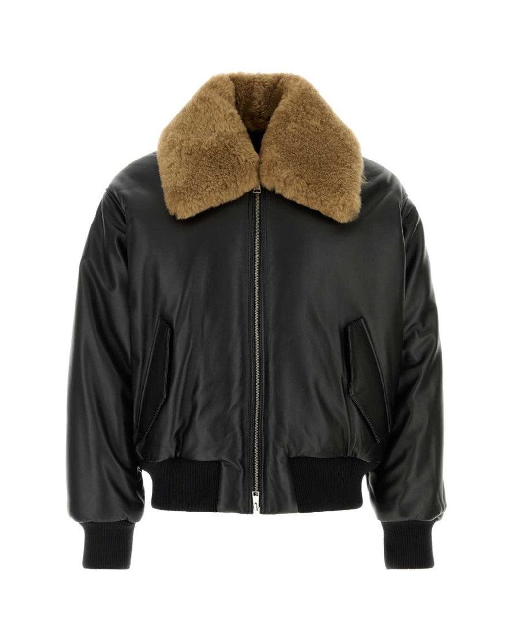 AMI Black Shearling Collar Jacket for men