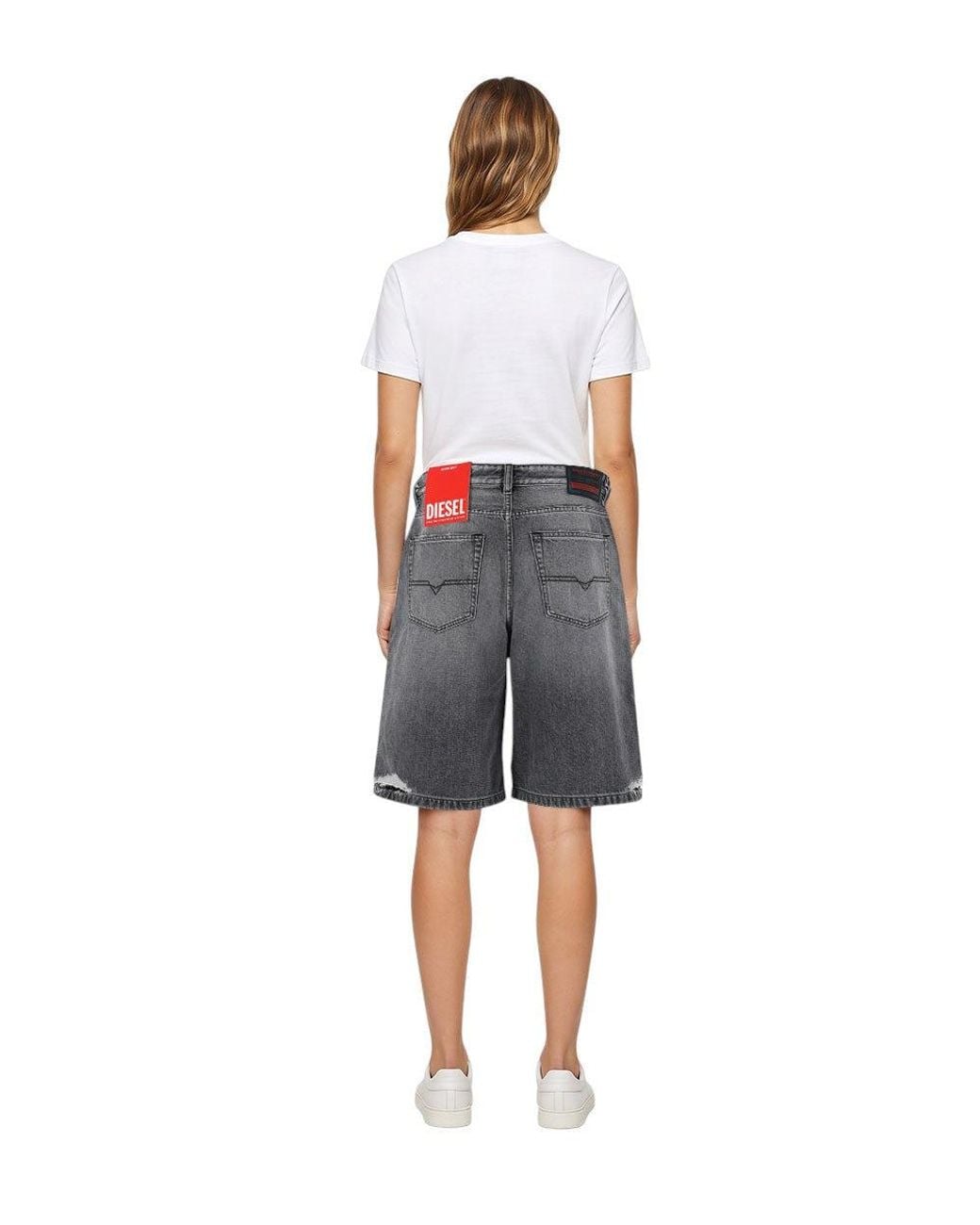 DIESEL Gray Solid Shorts
