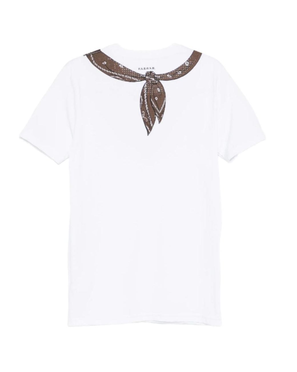 P.A.R.O.S.H. White V-Neck Printed T-Shirt