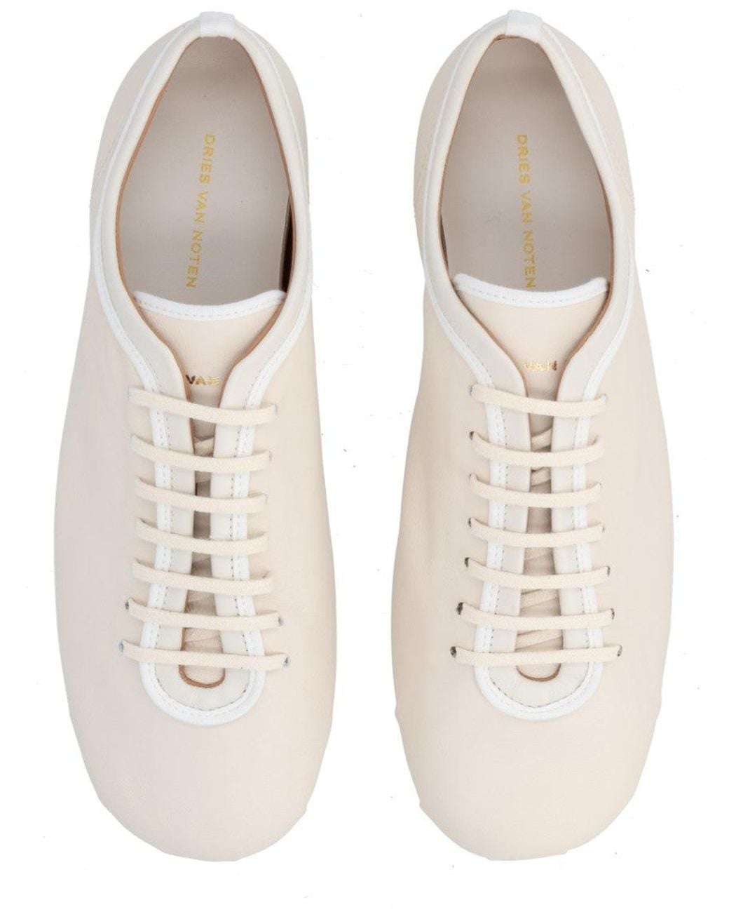 Dries Van Noten Natural Lace Ballerina Sneakers
