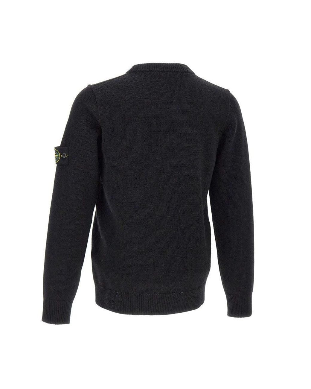 Stone Island Blue Crew Neck Sweater for men
