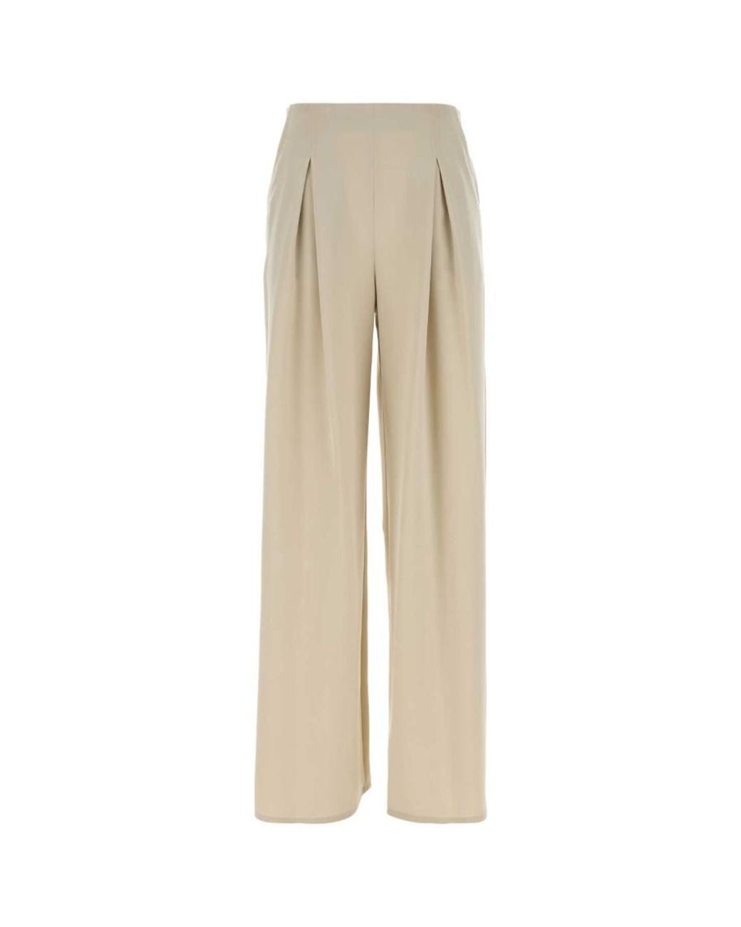 Max Mara Natural Flared Pleated Pants
