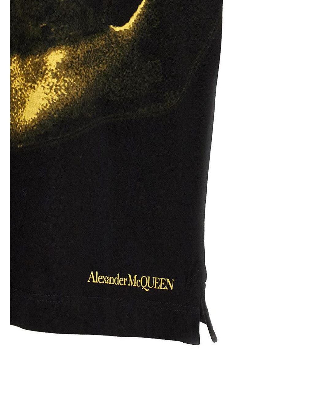 McQueen Black Printed T-Shirt for men
