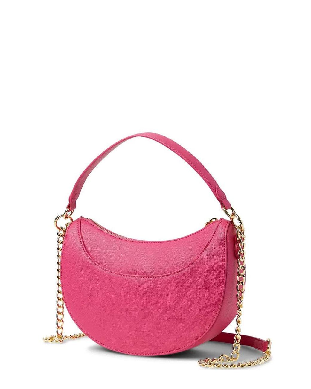 Love Moschino Pink Fuchsia Logo Small Shoulder Bag
