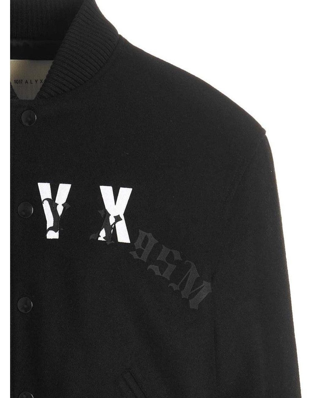 1017 ALYX 9SM Black 'varsity' Bomber Jacket for men