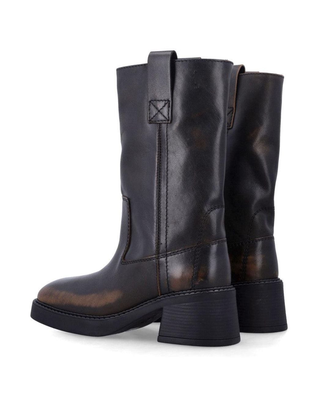 Miista Black Leather Boots
