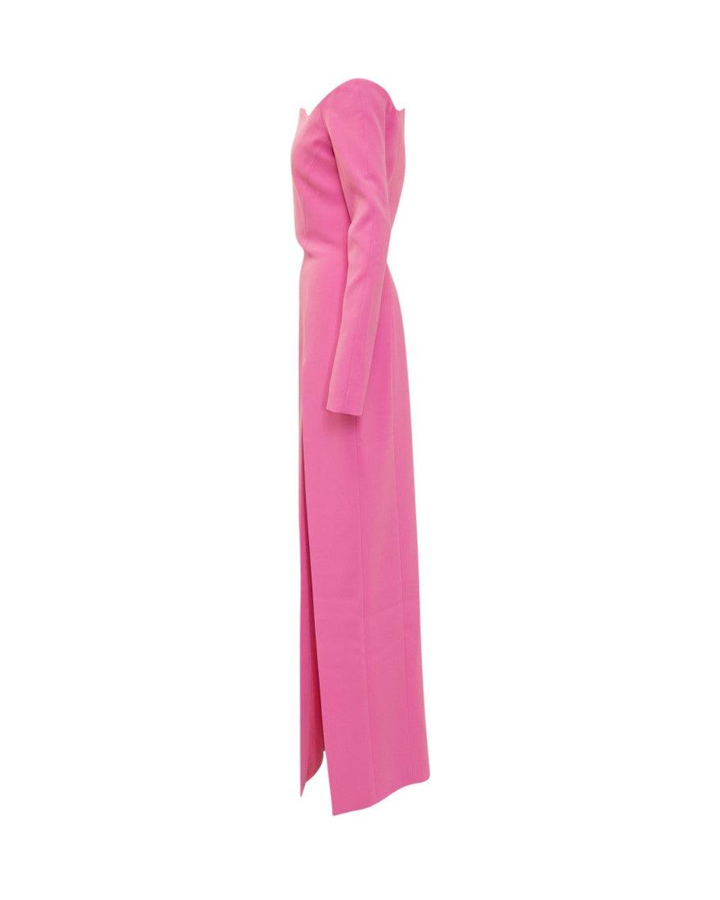 Monot Pink Off Shoulder Maxi Dress