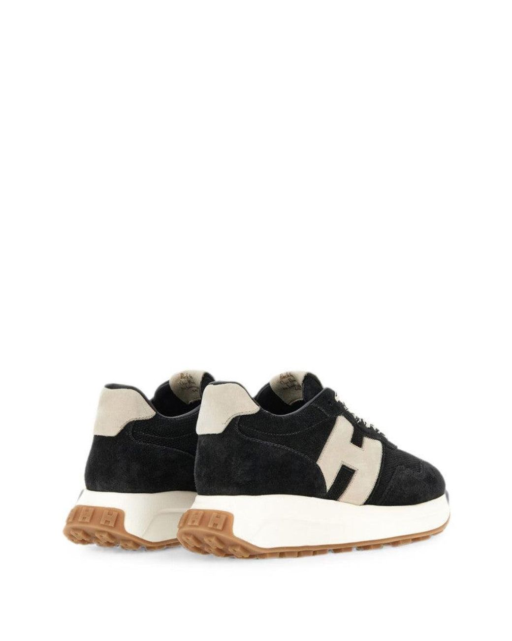 Hogan Black H641 Allacciato H Patch Leather Sneakers