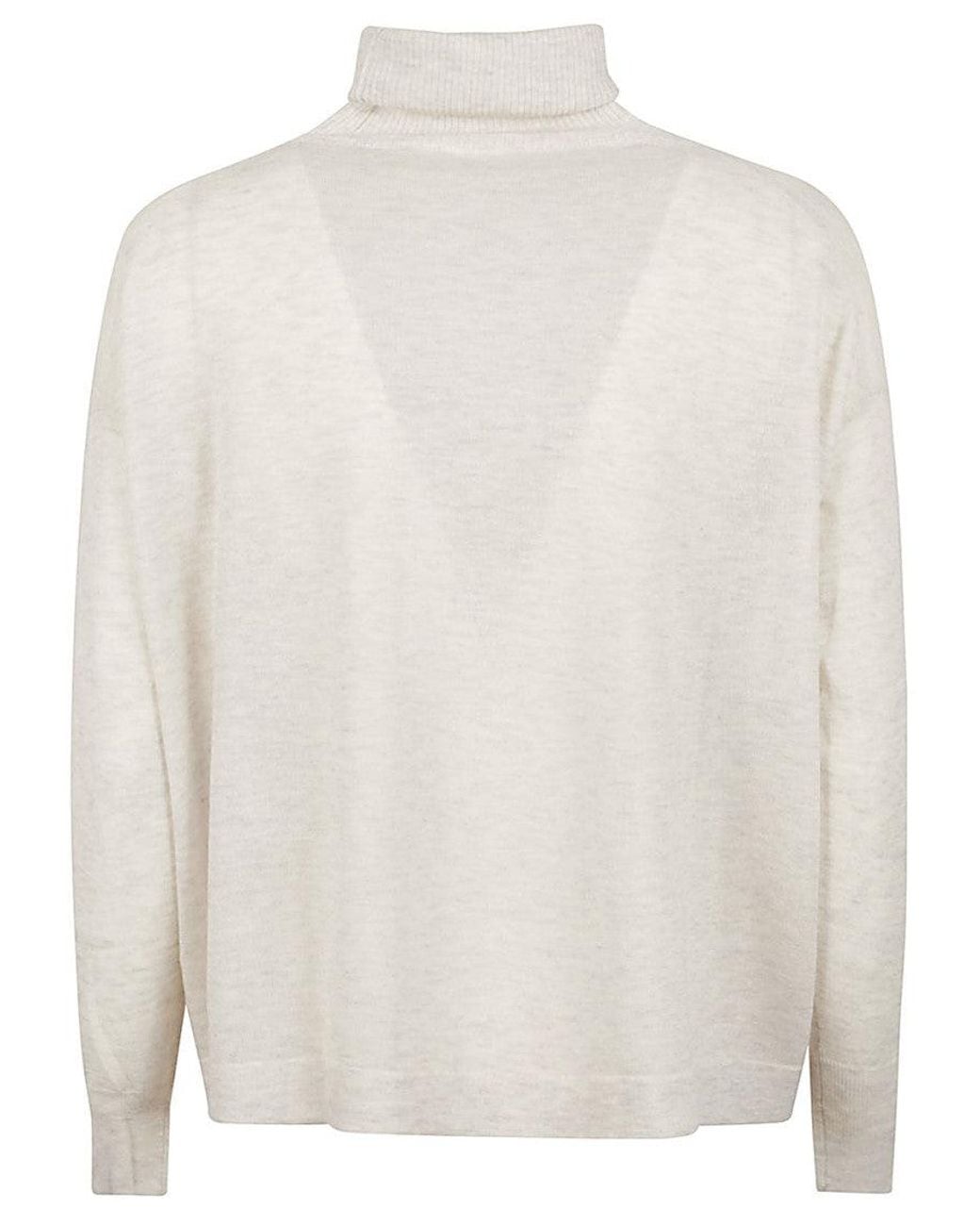 C.t. Plage White Cashmere High-Neck Sweater
