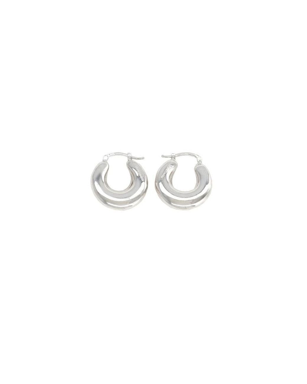 Panconesi White Blow Up Huggies Earrings