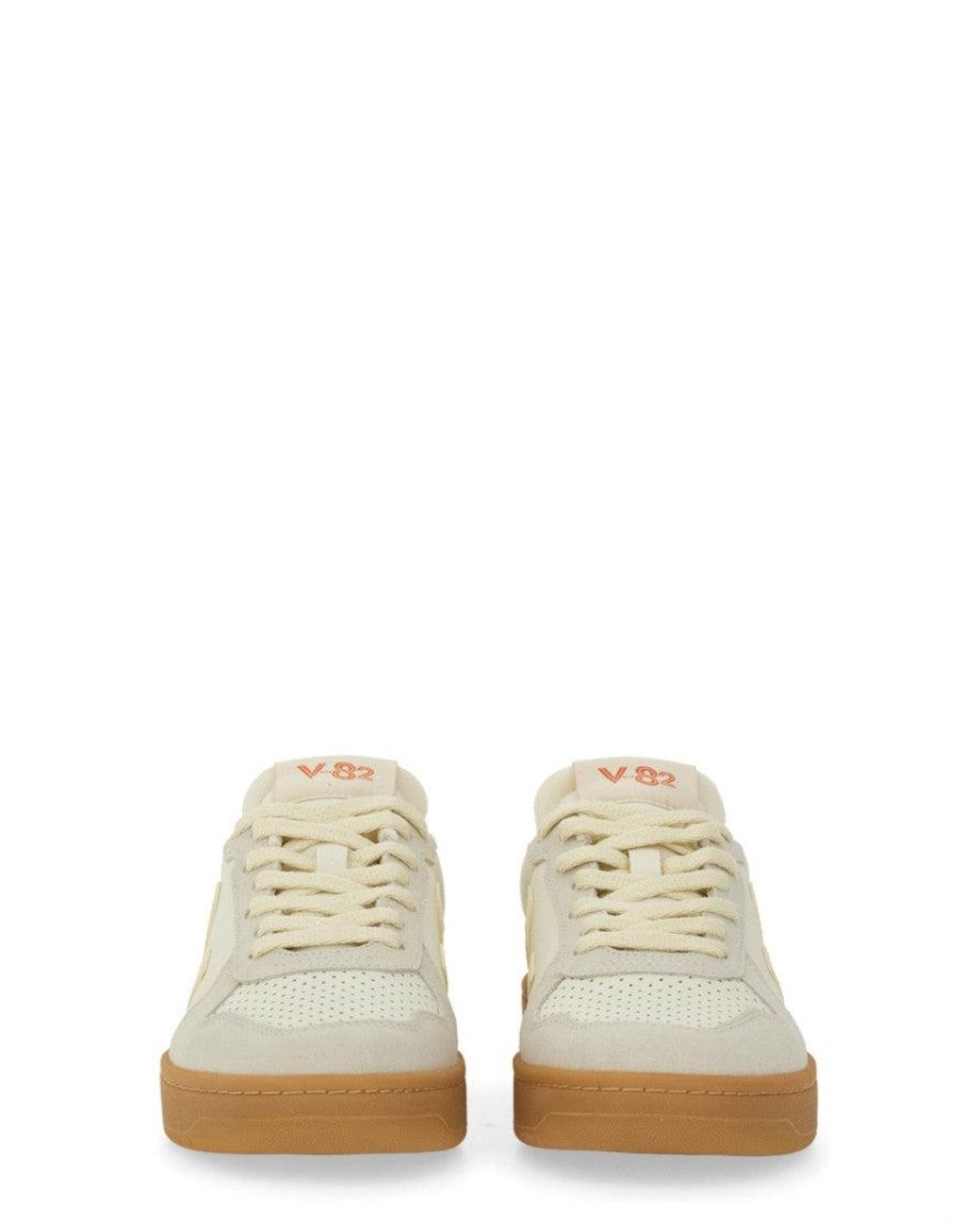 Veja White Multi Color Lace Up Sneakers for men