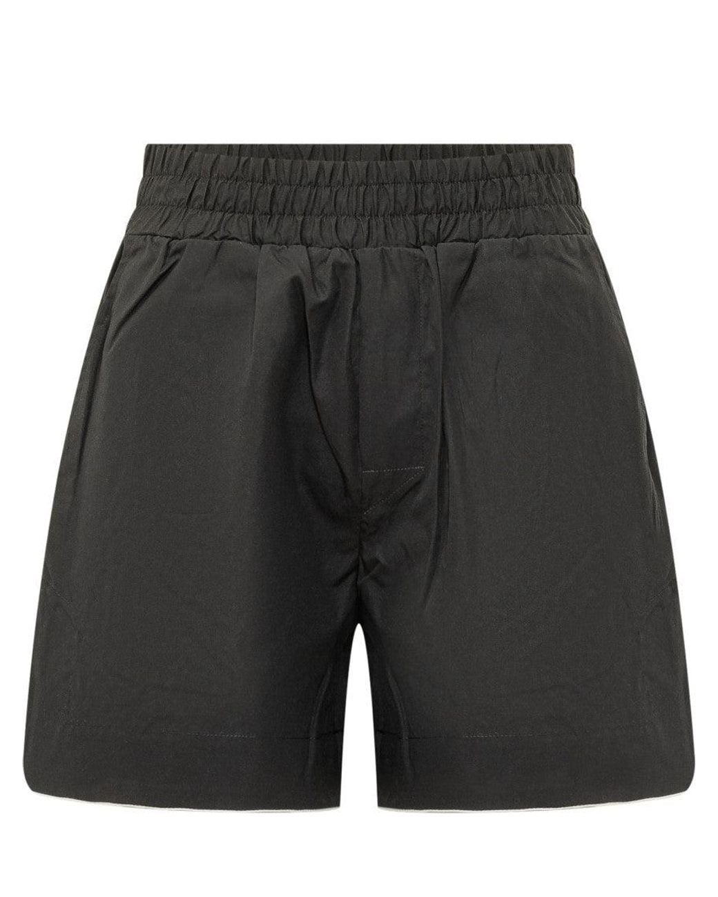 Palm Angels Black Logo Regular Mini Shorts