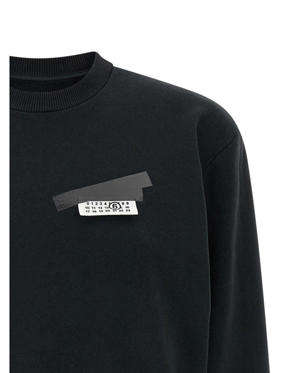 MM6 by Maison Margiela Black 'Numeric Signature Mm6' Sweatshirt