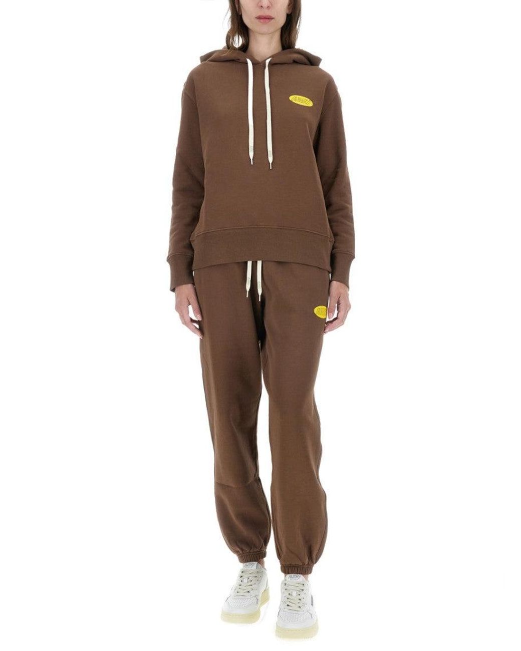 Autry Brown Logo Hood Sweatshirt