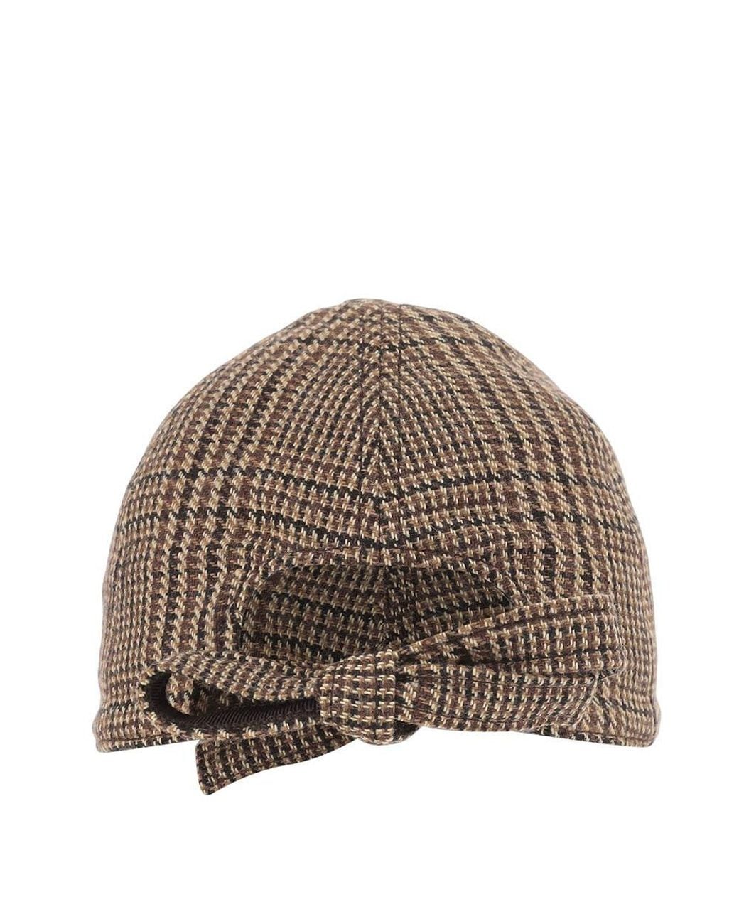 Patou Brown Check Baseball Cap