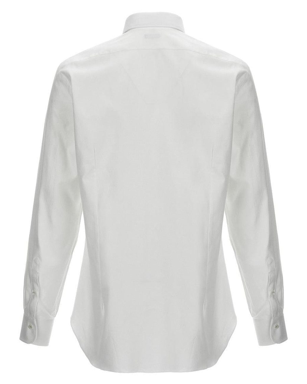 Barba Napoli White Cotton Shirt for men