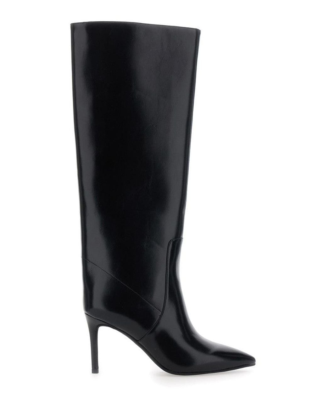 Jeffrey Campbell Black Leather Arsen Boots