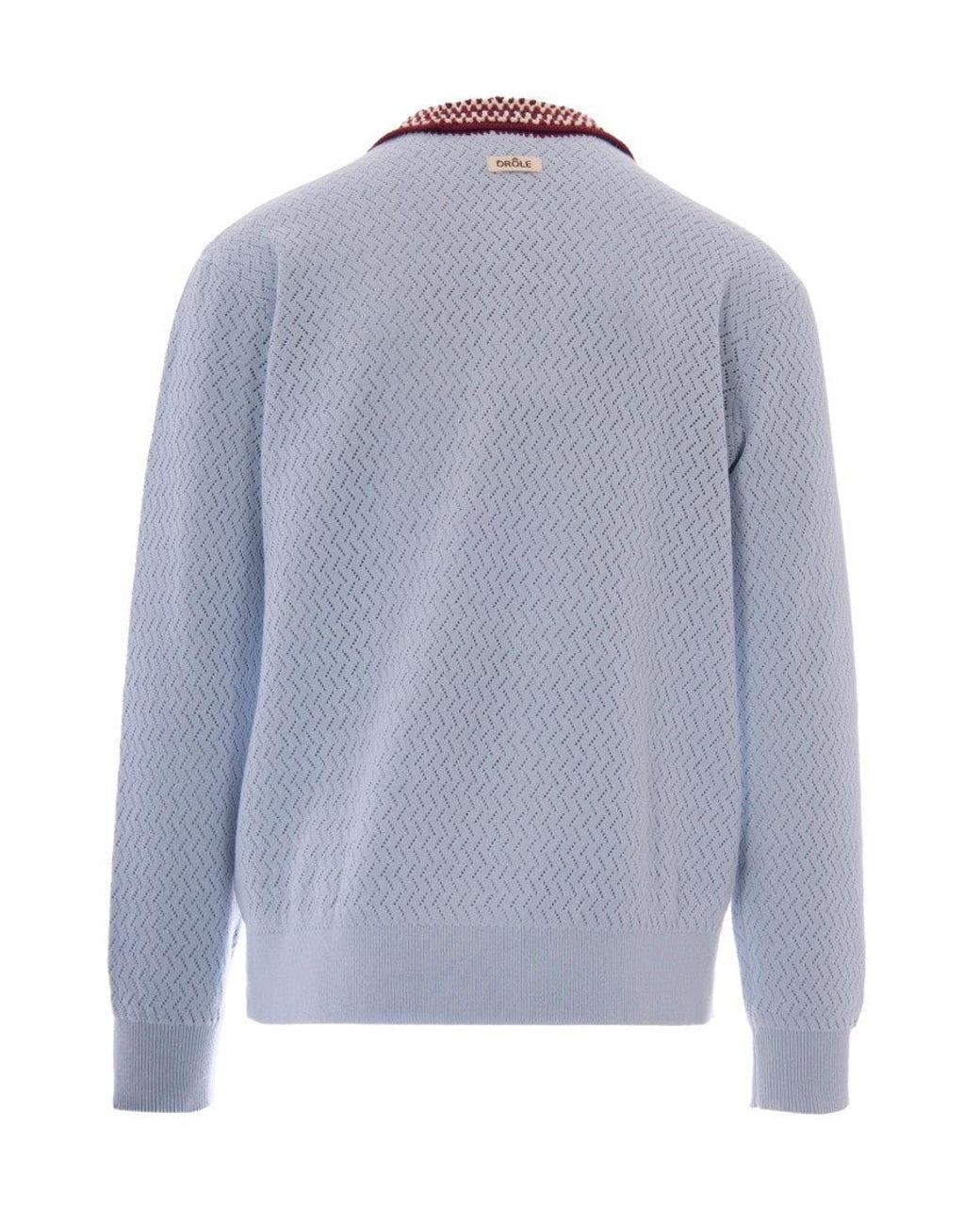 Drole de Monsieur Blue Light Logo Polo for men
