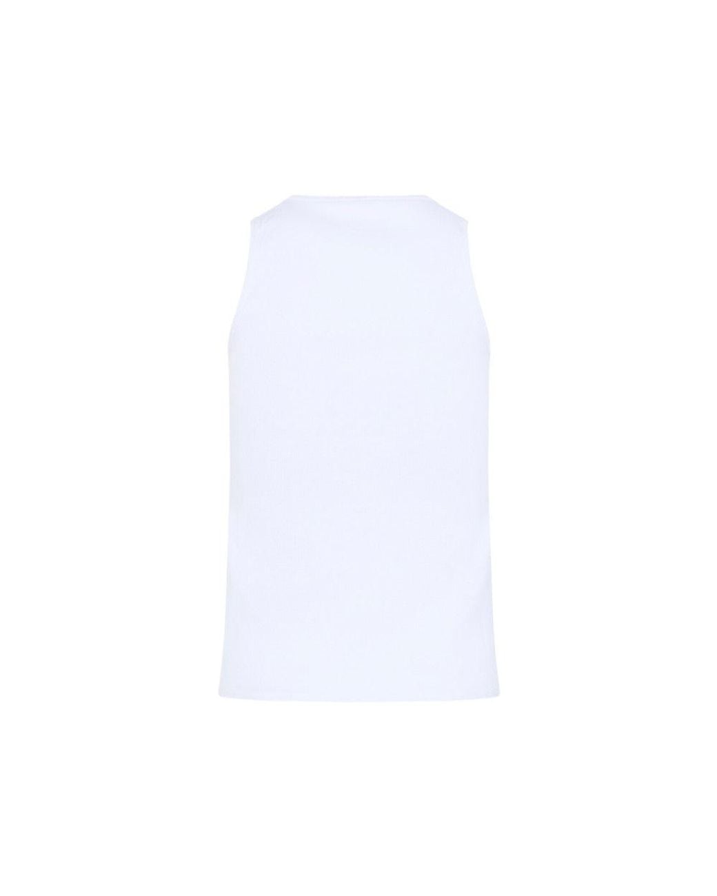 Martine Rose White Round Neck Top for men