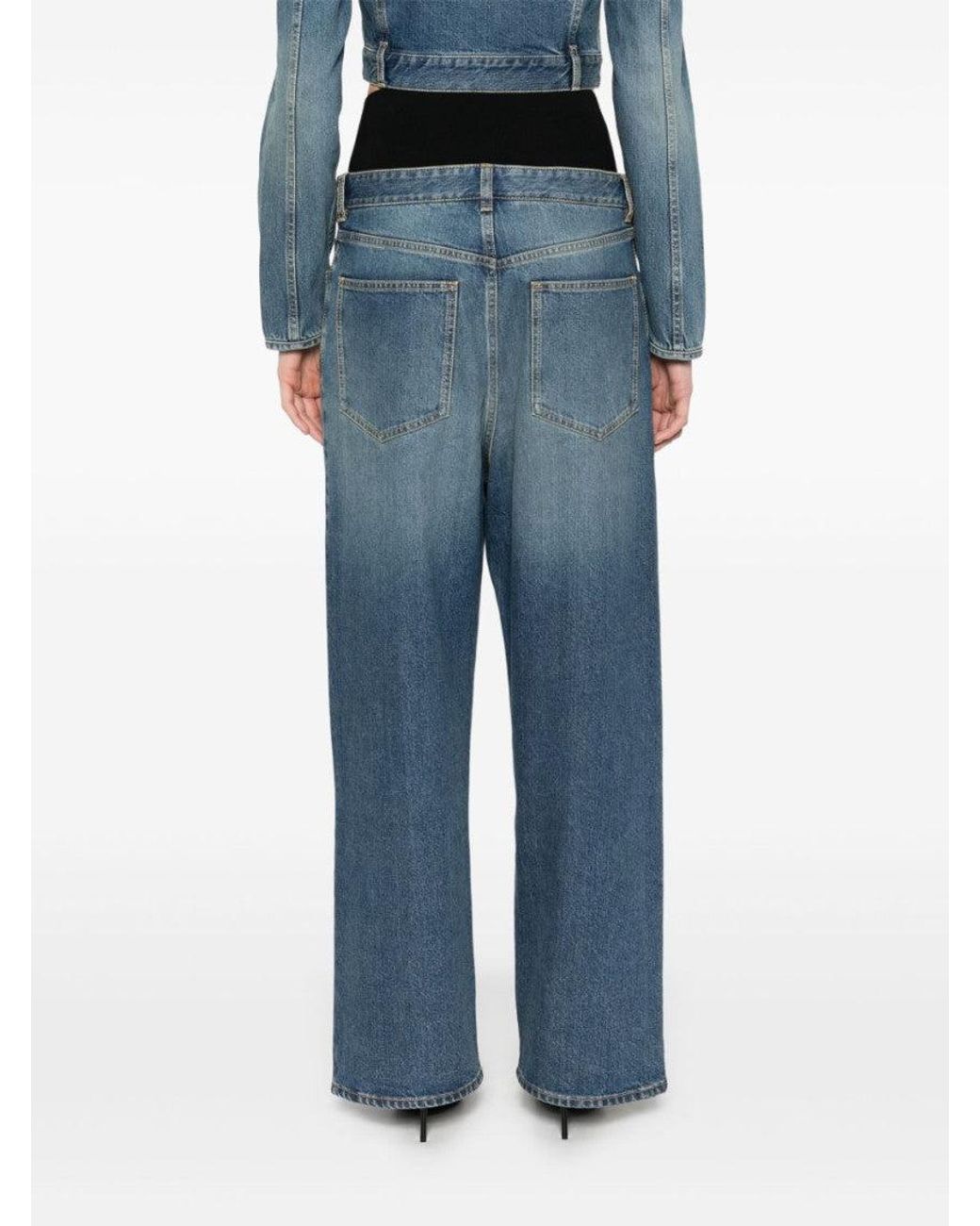 Alaïa Blue Wide Leg Jeans