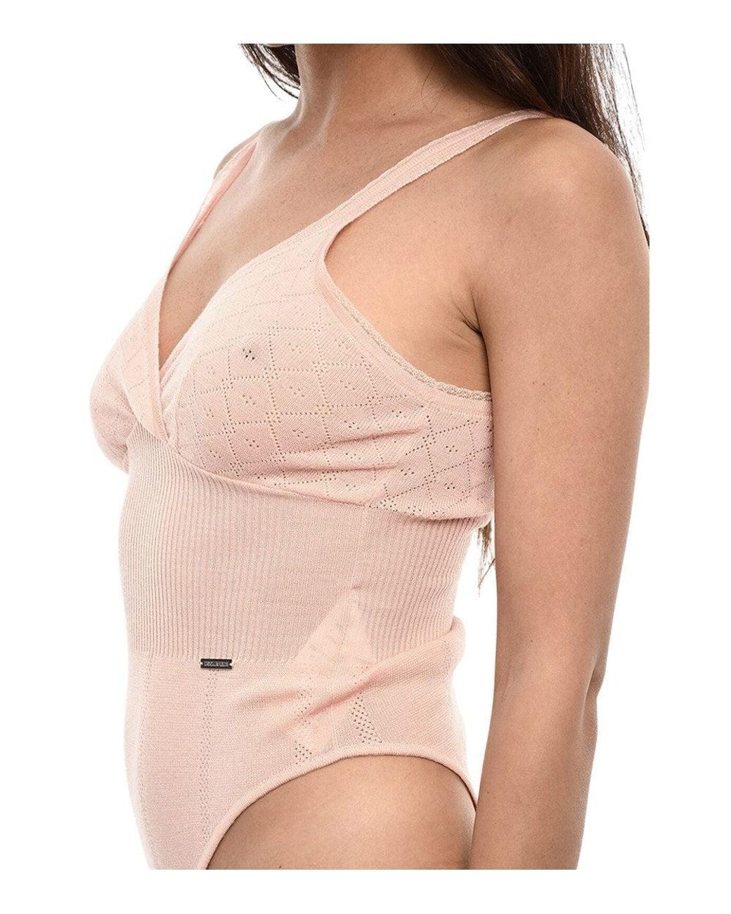 DSquared² Pink Textured Swimwear