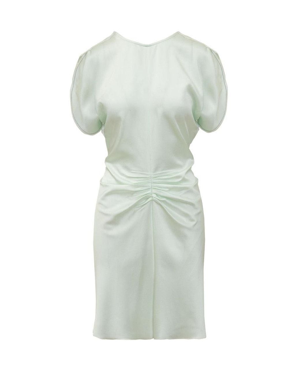 Victoria Beckham Green Light V Neck Midi Dress