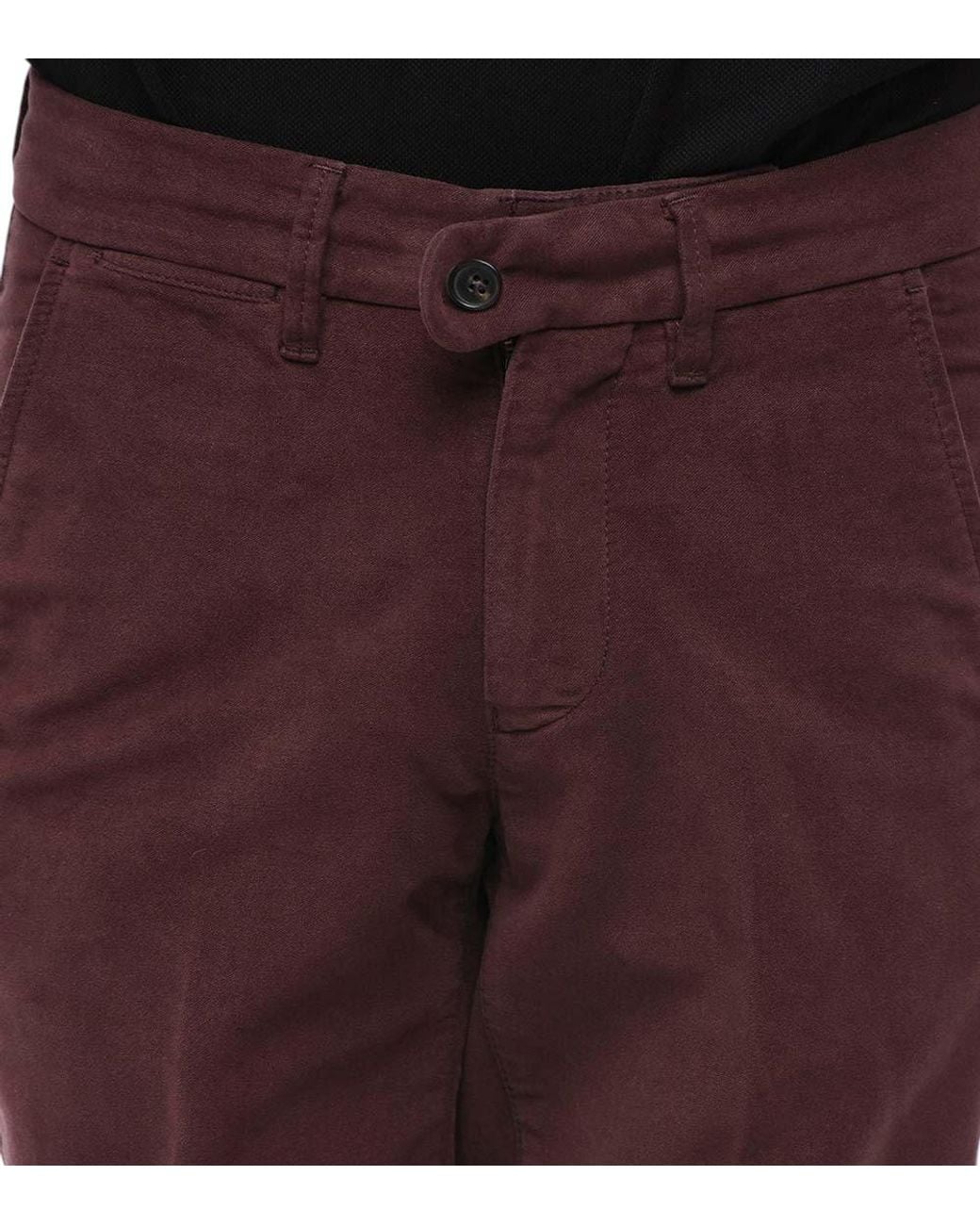 Corneliani Purple Flat Front Pants for men