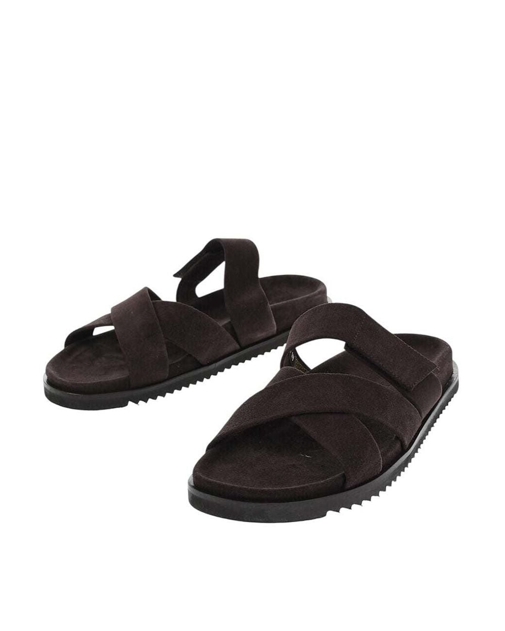 Corneliani Black Suede Sandals for men