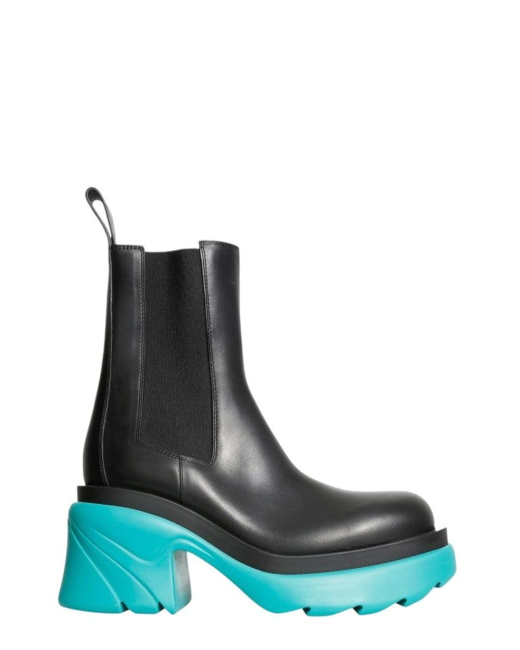 Bottega Veneta Blue Solid Flash Boots