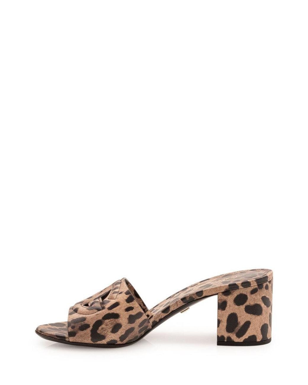 Dolce & Gabbana Natural Print Slip On Heels