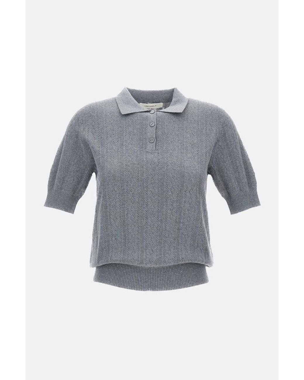 Lisa Yang Gray Polo Sweater