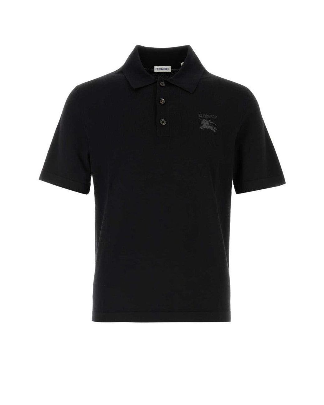 Burberry Black Short Sleeves Polo for men